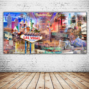 OC_379_Vegas-Baby-Las-Vegas-Collage-farbenfroh-Sunset-Strip-individuell-Wandansicht